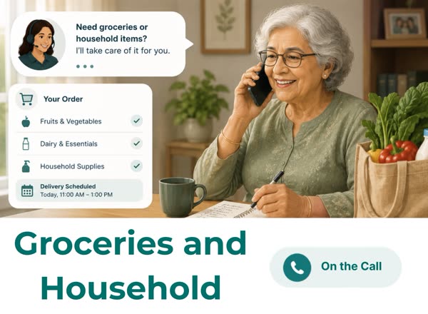 Staying Connected, illustrated service card.